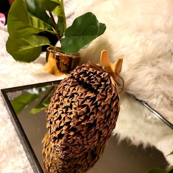 Hand carved wood reeds leaves Tallgrass rabbit - Picture 2 of 5